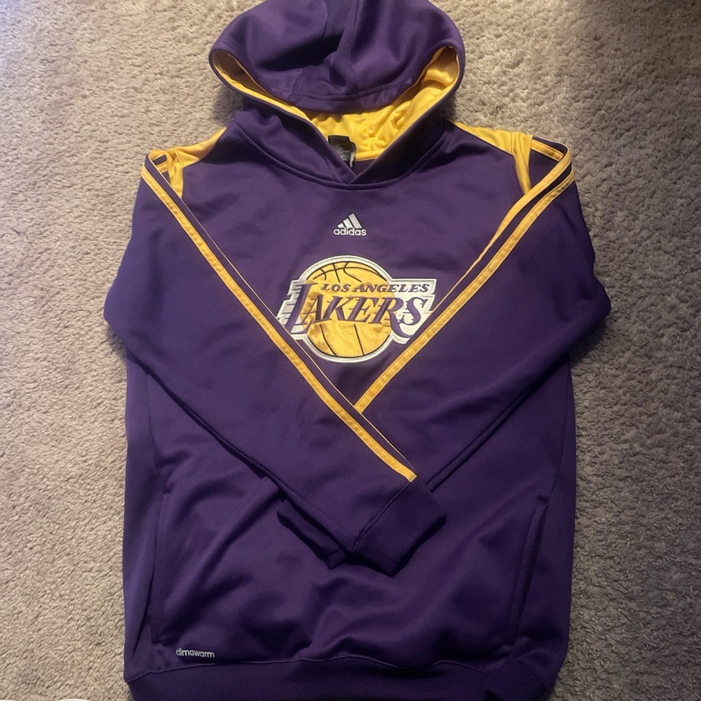 2010-11 LA LAKERS ADIDAS HOODED  hoodie #vintage